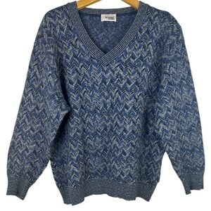 Vintage Missoni Sport Chevron V-Neck Sweater XL